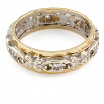 9ct Gold Lab Grown Spinel Full Eternity Ring Size L